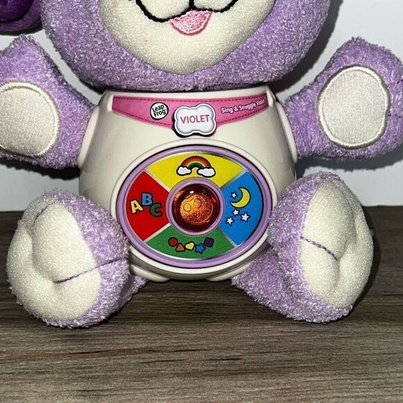 Leap Frog Violet Sing & Snuggle Sound Plush Animal Musical 8" With New Batteries - Picture 3 of 7